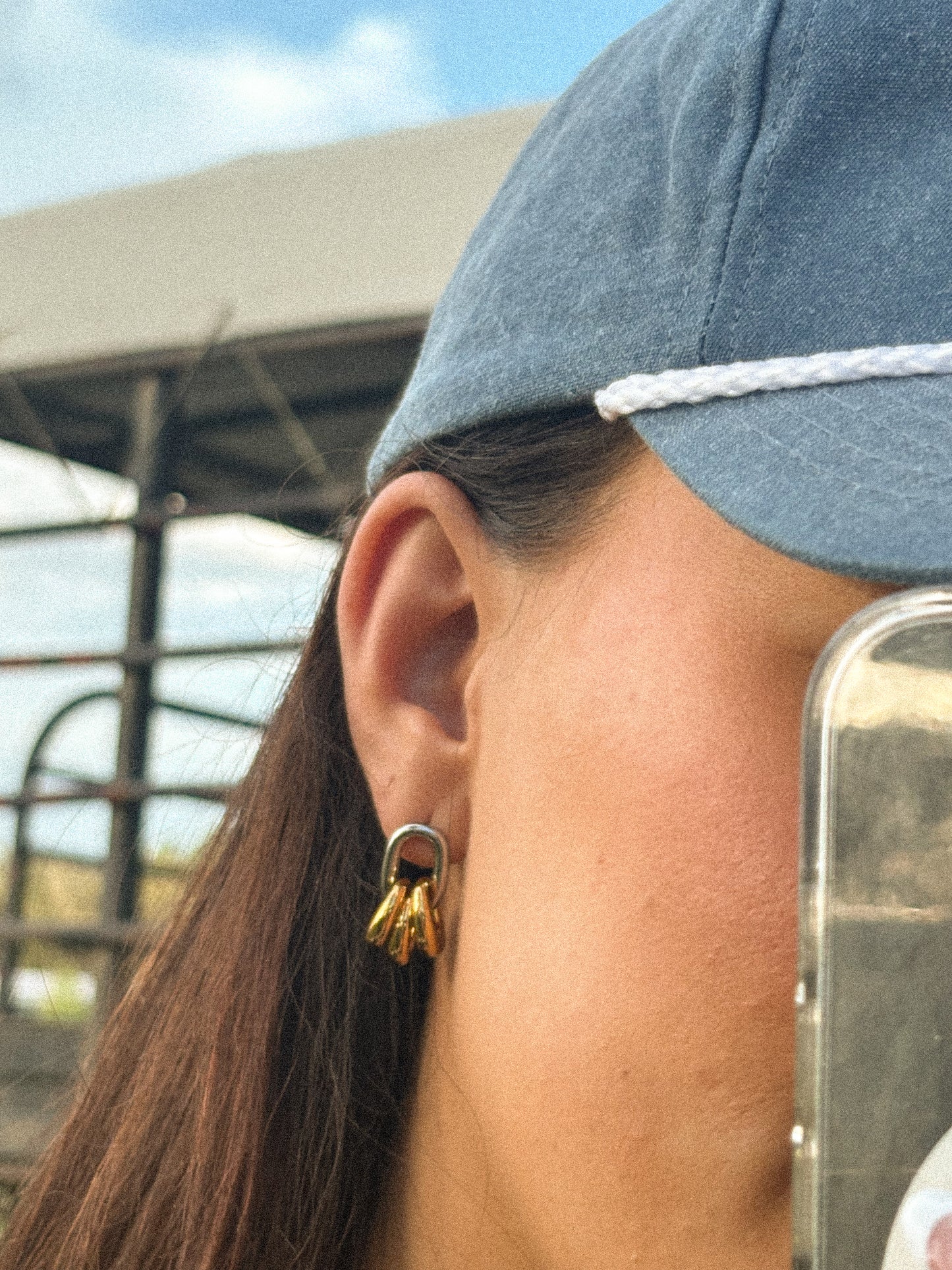 Mixed Metal Stud Earrings
