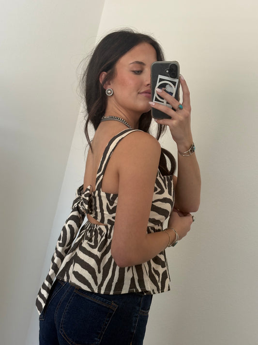 The Zoe Zebra Top