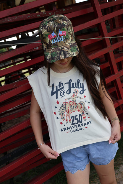 Camo USA Hat