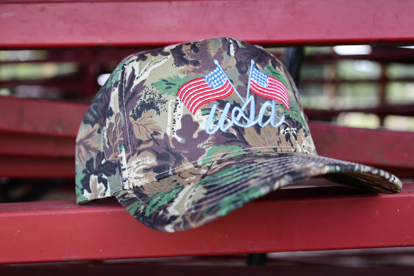 Camo USA Hat
