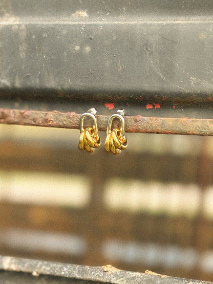 Mixed Metal Stud Earrings
