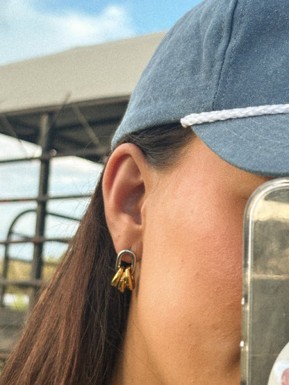 Mixed Metal Stud Earrings