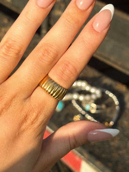 Chunky Gold Adjustable Ring