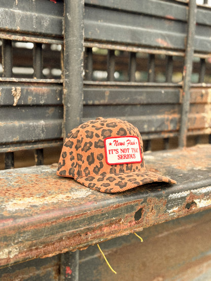 News Flash It’s Not That Serious Leopard Corduroy Patch Hat