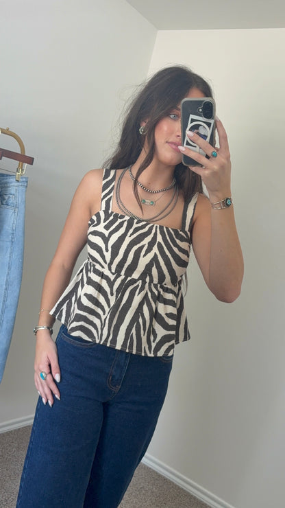 The Zoe Zebra Top